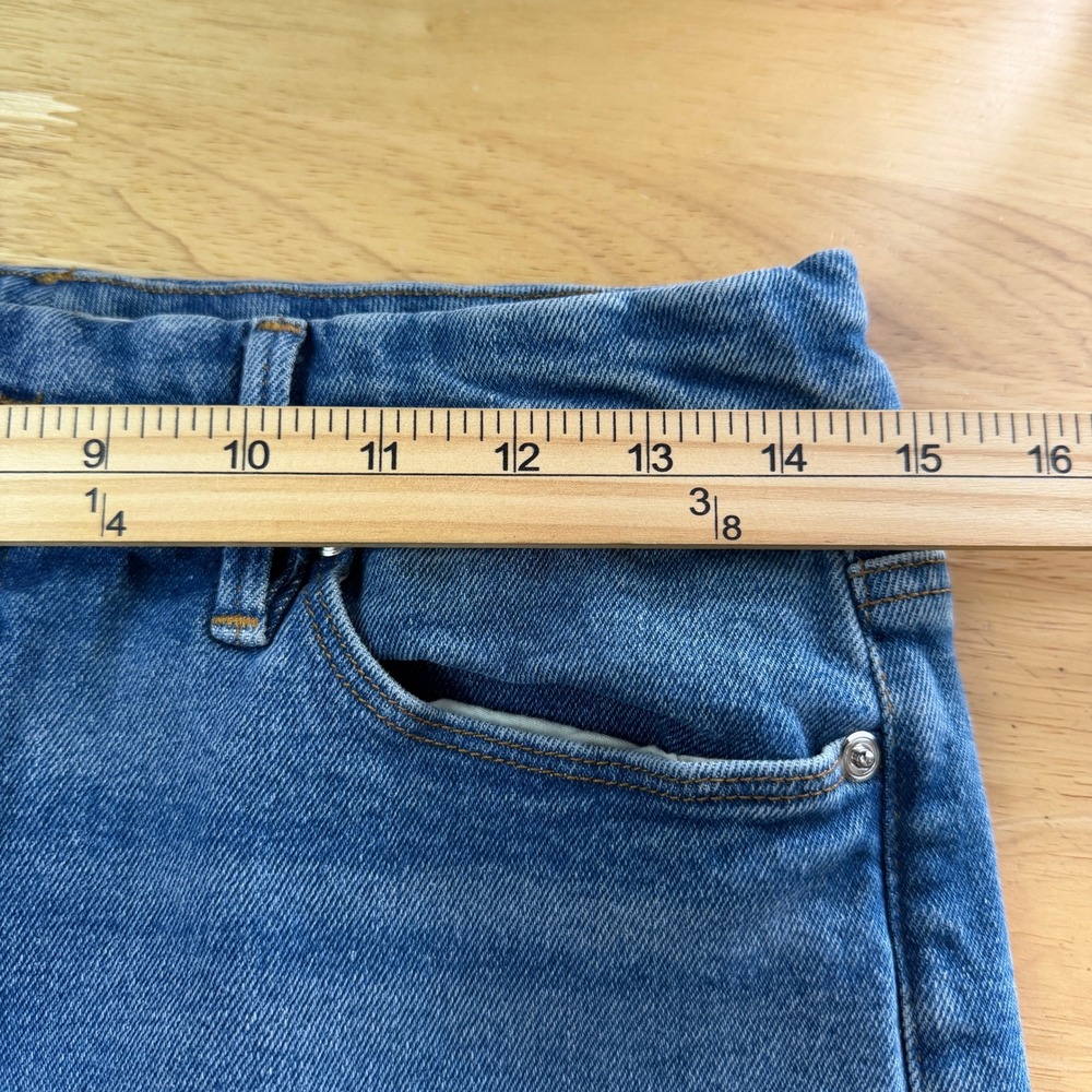 Good American Palazzo WIDE LEG Boot Blue Jeans Womens 10/30 FLARE High Rise - Picture 5 of 13